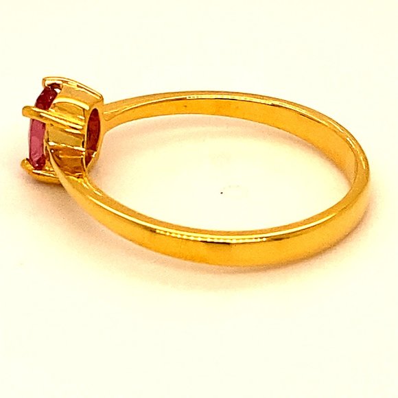 Red Mahenge Spinel 1.10ct Solid 14K Gold Ring - Picture 5 of 6